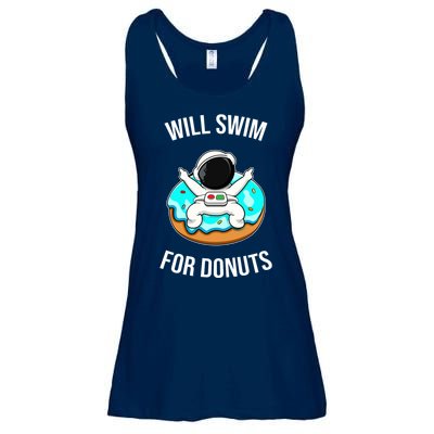 Will Swim For Donuts Ladies Essential Flowy Tank