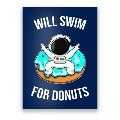 Will Swim For Donuts Poster