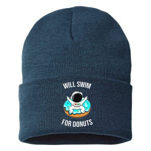 Will Swim For Donuts Sustainable Knit Beanie