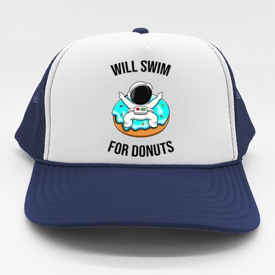 Will Swim For Donuts Trucker Hat