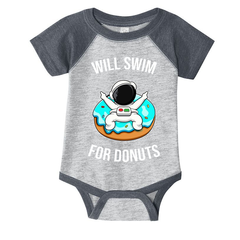 Will Swim For Donuts Infant Baby Jersey Bodysuit