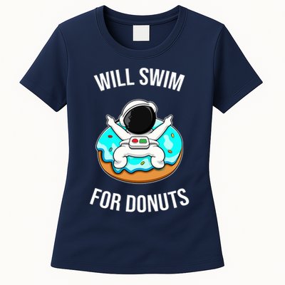 Will Swim For Donuts Womens T-Shirt
