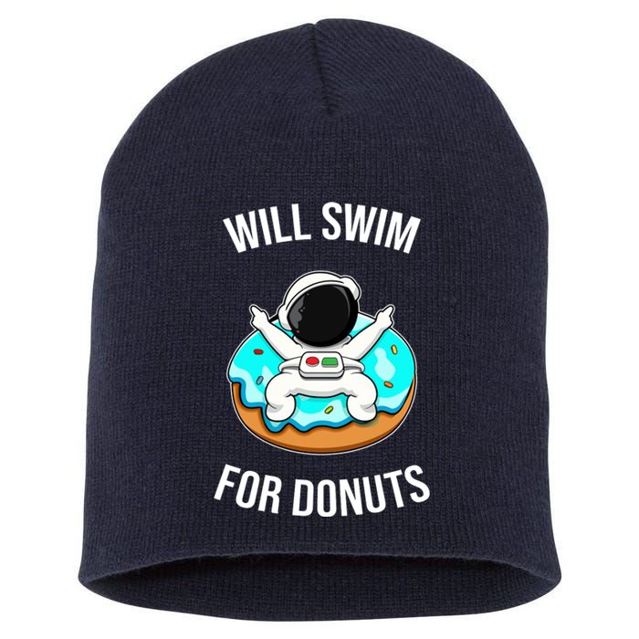 Will Swim For Donuts Short Acrylic Beanie