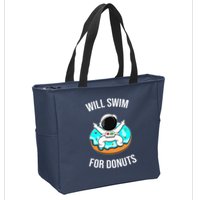 Will Swim For Donuts Zip Tote Bag