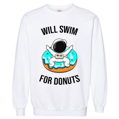 Will Swim For Donuts Garment-Dyed Sweatshirt