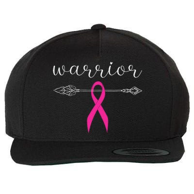 Warrior Survivor Fighter Pink Ribbon Warrior Breast Cancer Wool Snapback Cap