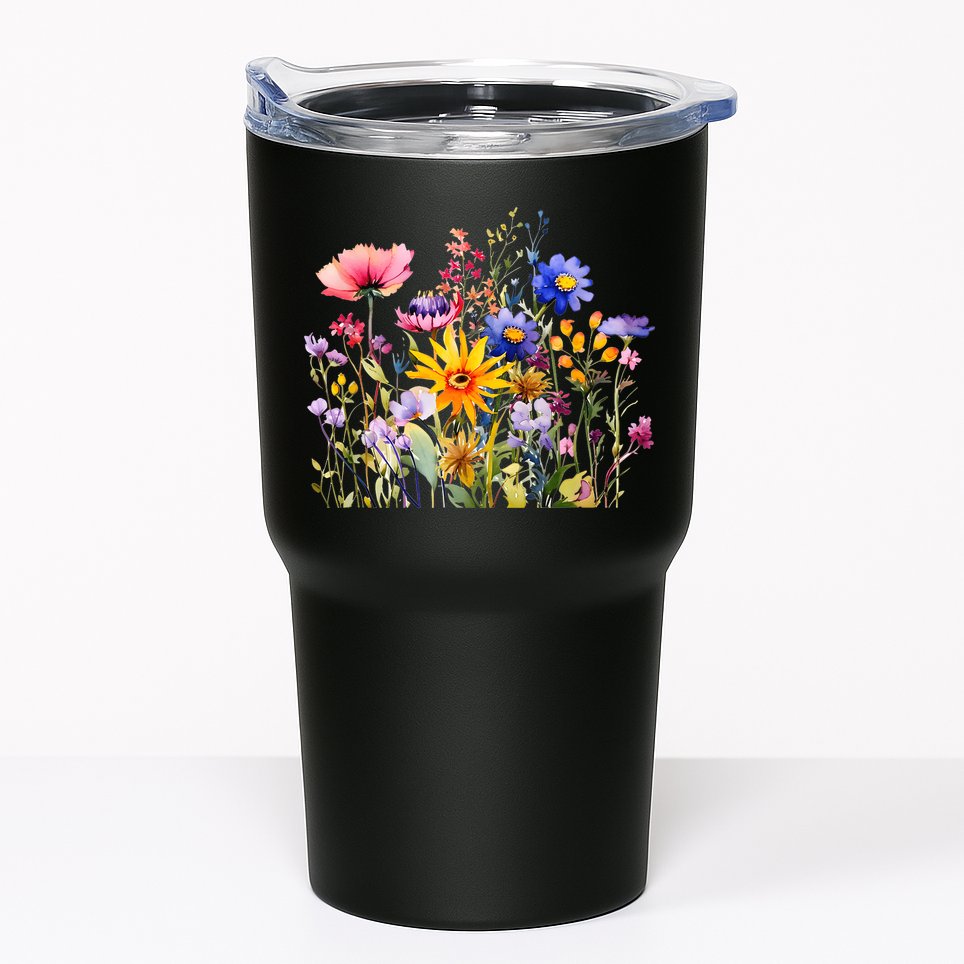 Wildflower Summer Flowers Blooming Floral Graphic Tumbler