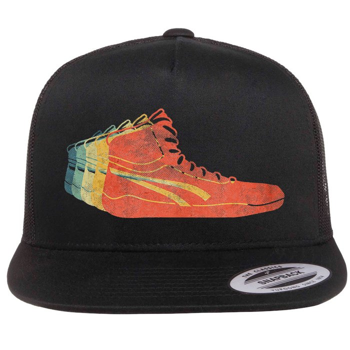 Wrestling Shoe funny sport lover wrestling Flatbill Hat