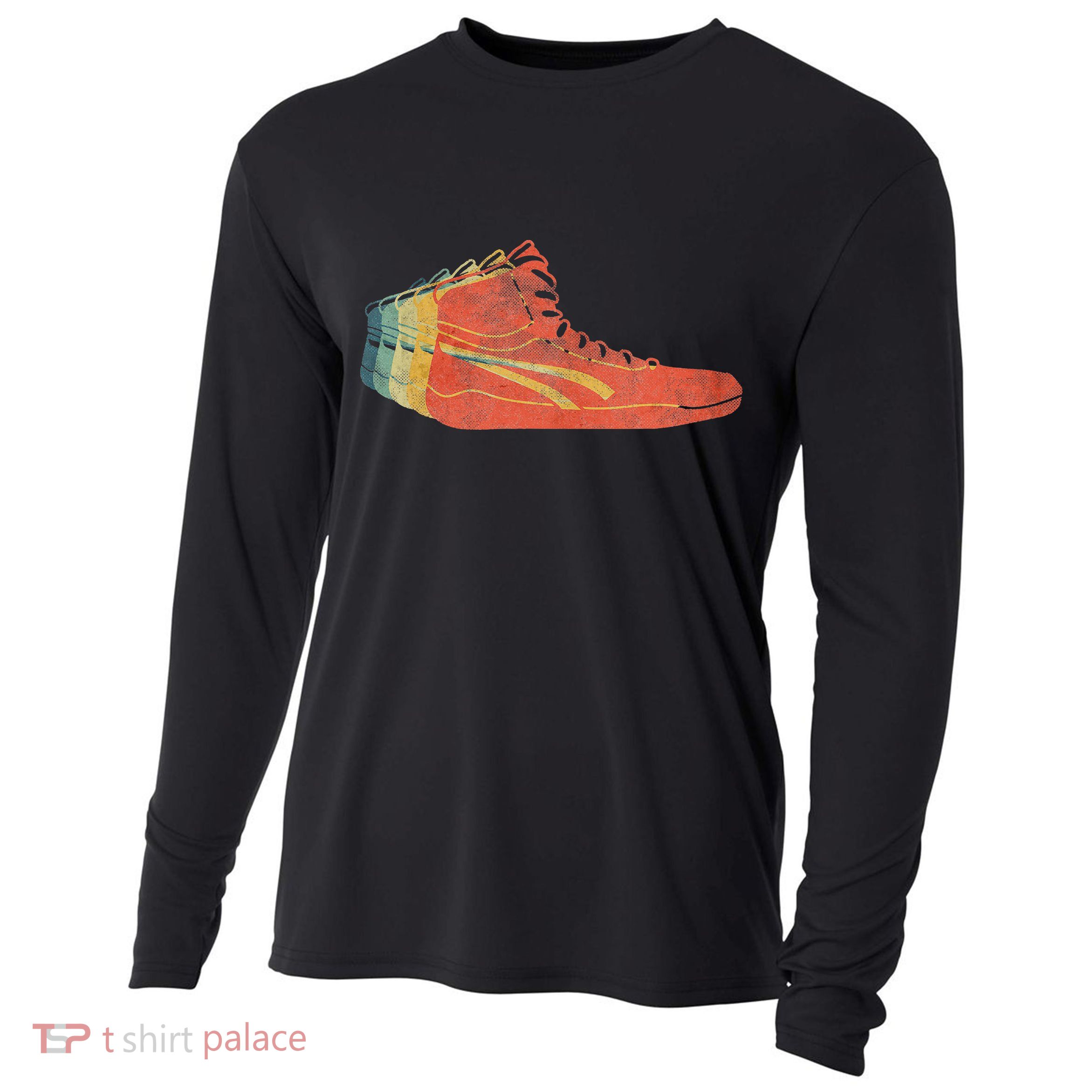 Wrestling Shoe funny sport lover wrestling Cooling Performance Long Sleeve Crew