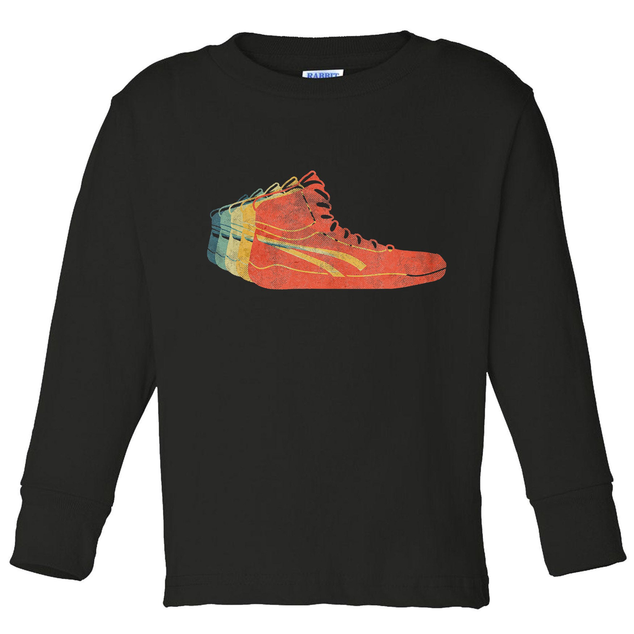 Wrestling Shoe funny sport lover wrestling Toddler Long Sleeve Shirt