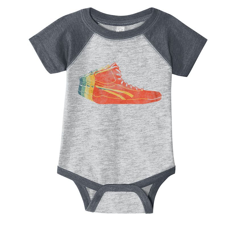 Wrestling Shoe funny sport lover wrestling Infant Baby Jersey Bodysuit