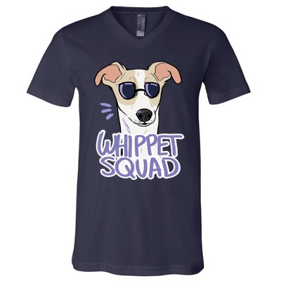 Whippet Squad (Fawn) V-Neck T-Shirt