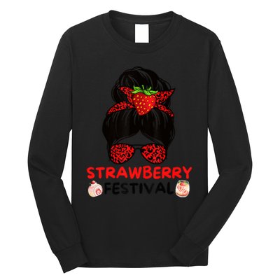 Women Strawberry Festival Fruit Lover Long Sleeve Shirt