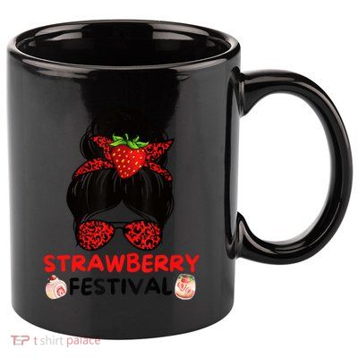 Women Strawberry Festival Fruit Lover 11oz C Handle Ceramic Mug