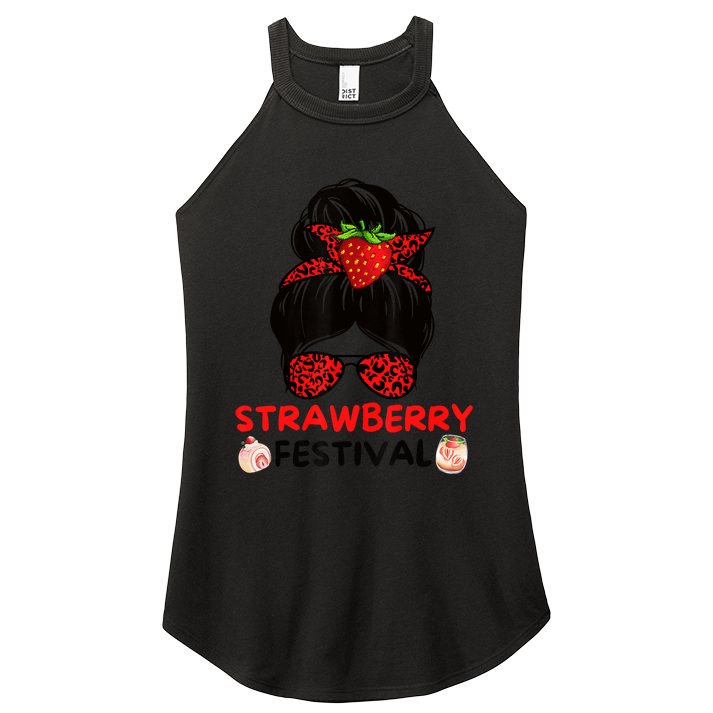 Women Strawberry Festival Fruit Lover Women's Perfect Tri Rocker Tank