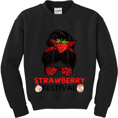Women Strawberry Festival Fruit Lover Kids Sweatshirt