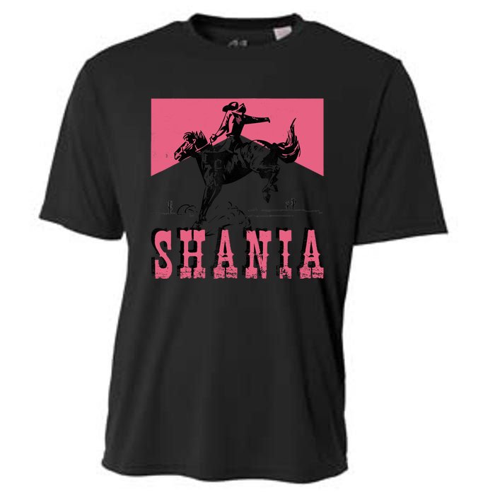 Western Shania First Name Punchy Cowboy Cowgirl Rodeo Style Cooling Performance Crew T-Shirt