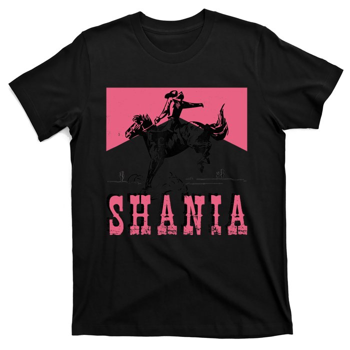 Western Shania First Name Punchy Cowboy Cowgirl Rodeo Style T-Shirt