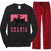 Western Shania First Name Punchy Cowboy Cowgirl Rodeo Style Long Sleeve Pajama Set