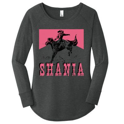 Western Shania First Name Punchy Cowboy Cowgirl Rodeo Style Women's Perfect Tri Tunic Long Sleeve Shirt