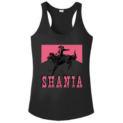 Western Shania First Name Punchy Cowboy Cowgirl Rodeo Style Ladies PosiCharge Competitor Racerback Tank