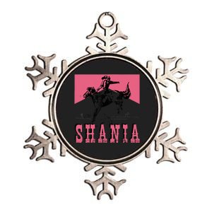 Western Shania First Name Punchy Cowboy Cowgirl Rodeo Style Metallic Star Ornament