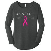 Warrior Survivor Fighter Pink Ribbon Warrior Breast Cancer Women's Perfect Tri Tunic Long Sleeve Shirt