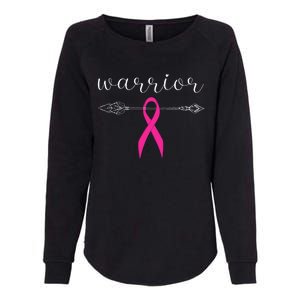 Warrior Survivor Fighter Pink Ribbon Warrior Breast Cancer Womens California Wash Sweatshirt