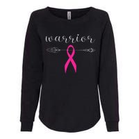 Warrior Survivor Fighter Pink Ribbon Warrior Breast Cancer Womens California Wash Sweatshirt