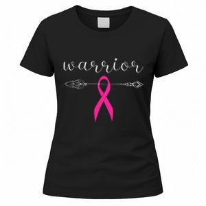 Warrior Survivor Fighter Pink Ribbon Warrior Breast Cancer Women's T-Shirt