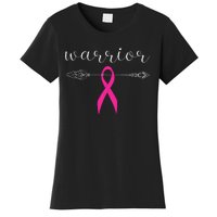 Warrior Survivor Fighter Pink Ribbon Warrior Breast Cancer Women's T-Shirt