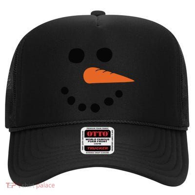 Winter Snow Face Gift High Crown Mesh Back Trucker Hat