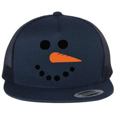 Winter Snow Face Gift Flat Bill Trucker Hat