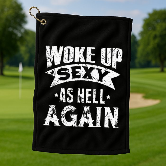 Witch Security Funny Saying Retro Golf Towel