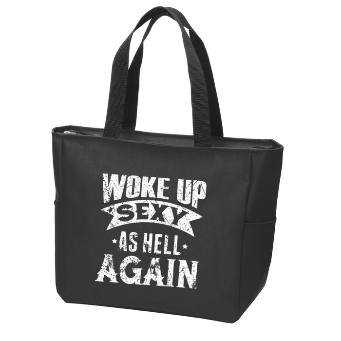 Witch Security Funny Saying Retro Zip Tote Bag
