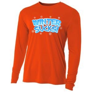 Winter Sucks Funny Christmas Gift Cooling Performance Long Sleeve Crew