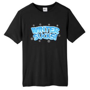 Winter Sucks Funny Christmas Gift Tall Fusion ChromaSoft Performance T-Shirt