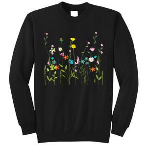 Wildflower Summer Flowers Blooming Floral Graphic Tall Sweatshirt