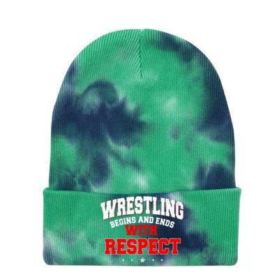 Wrestling Sport Fans Wrestlers Submission Freestyle Tie Dye 12in Knit Beanie