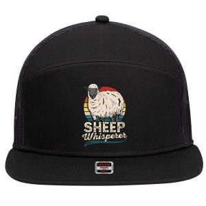 Whisperer S.H.E.E.P Farmer Rancher Ranch 7 Panel Mesh Trucker Snapback Hat