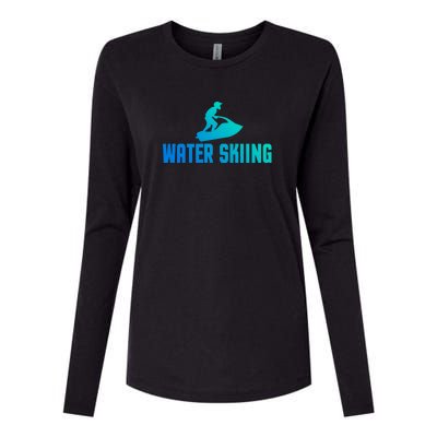 Water Skiing Funny Water Skier Gift Womens Cotton Relaxed Long Sleeve T-Shirt