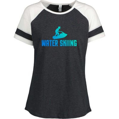 Water Skiing Funny Water Skier Gift Enza Ladies Jersey Colorblock Tee