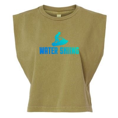 Water Skiing Funny Water Skier Gift Garment-Dyed Women's Muscle Tee