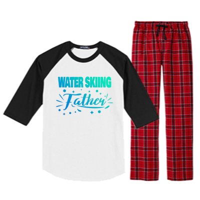 Water Skiing Father Water Skier Gift Raglan Sleeve Pajama Set