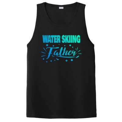 Water Skiing Father Water Skier Gift PosiCharge Competitor Tank