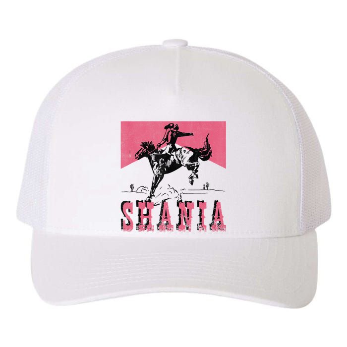 Western Shania First Name Punchy Cow Cow Rodeo Style Yupoong Adult 5-Panel Trucker Hat