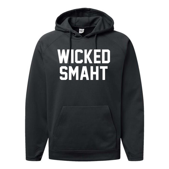 Wicked Smaht Funny Performance Fleece Hoodie