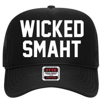 Wicked Smaht Funny High Crown Mesh Back Trucker Hat