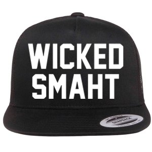 Wicked Smaht Funny Flat Bill Trucker Hat