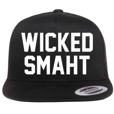 Wicked Smaht Funny Flat Bill Trucker Hat